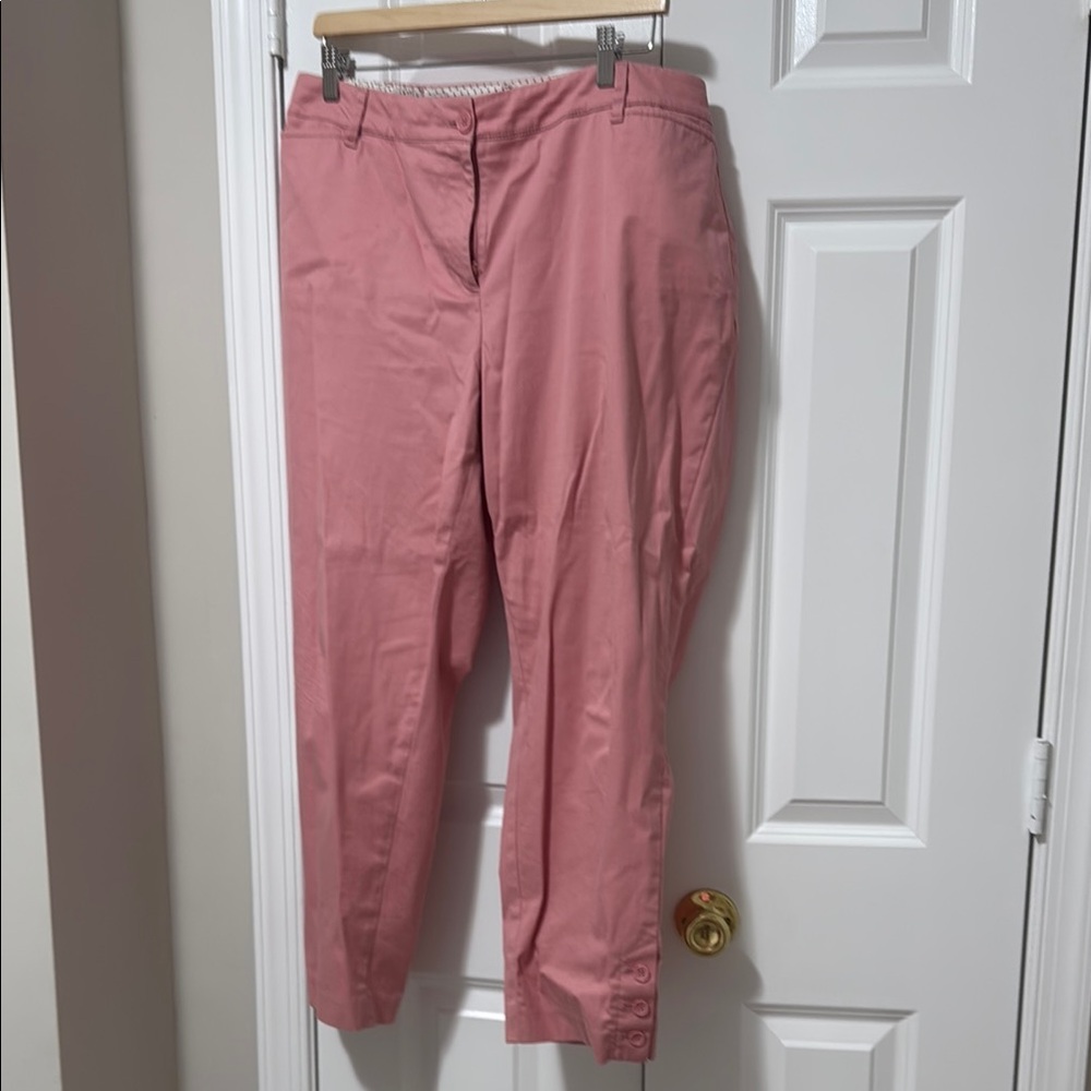 Talbots Pink (Salmon) Ankle Pants with Tailored Fit